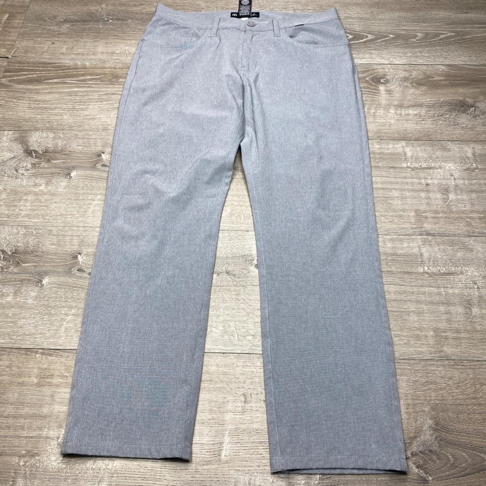 TravisMathew Golf Pants Mens 33‎ Grey Stretch Performance Active Casual